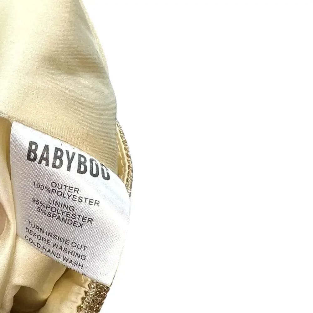 Babyboo‎ Fashion Patrice Skirt Mini Gold Glitter Size Large